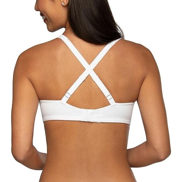New Vanity Fair Womens White 36B 2-Way Convertible Strap Full Coverage Bra - Picture 4 of 6